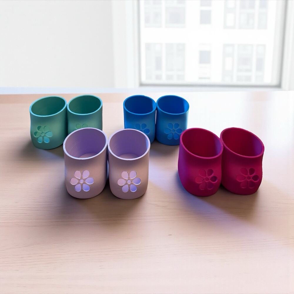 Replacement Shoes 16” Cabbage Patch 3D Printed Set Of 4 Bold Colors Teal Purple